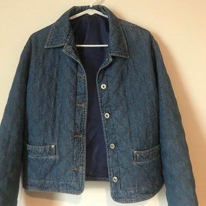 90's Style Puffy Denim Jacket